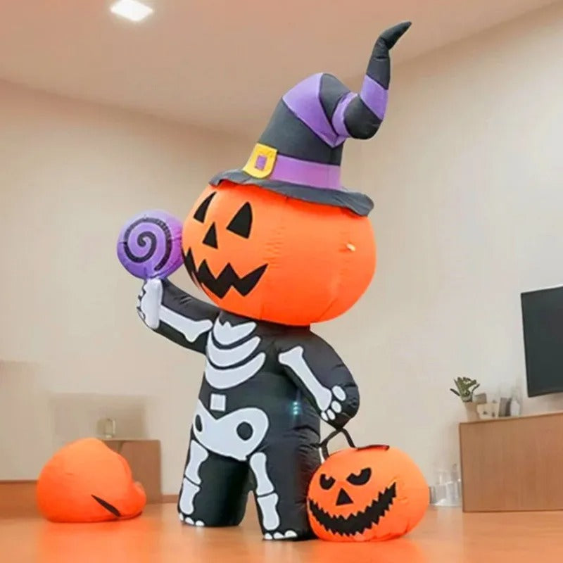 1.8M / 6FT Halloween Inflatable Toy – Giant Pumpkin Skull Ghost