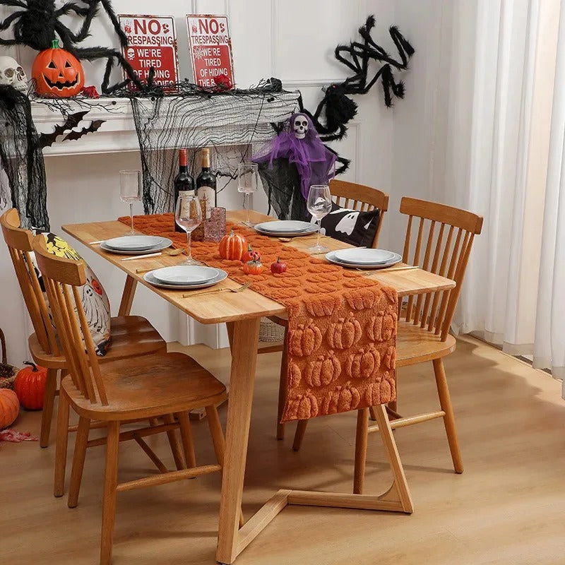 Halloween Table Runner, Pumpkin & Ghost Fall Harvest Decor