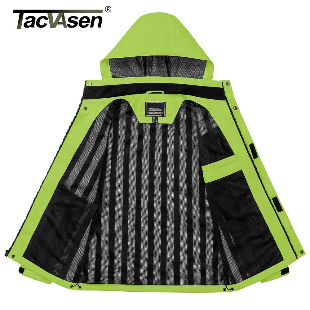 Men’s Waterproof Rain Jacket – Mesh Lined Lightweight Windproof Outdoor Coat