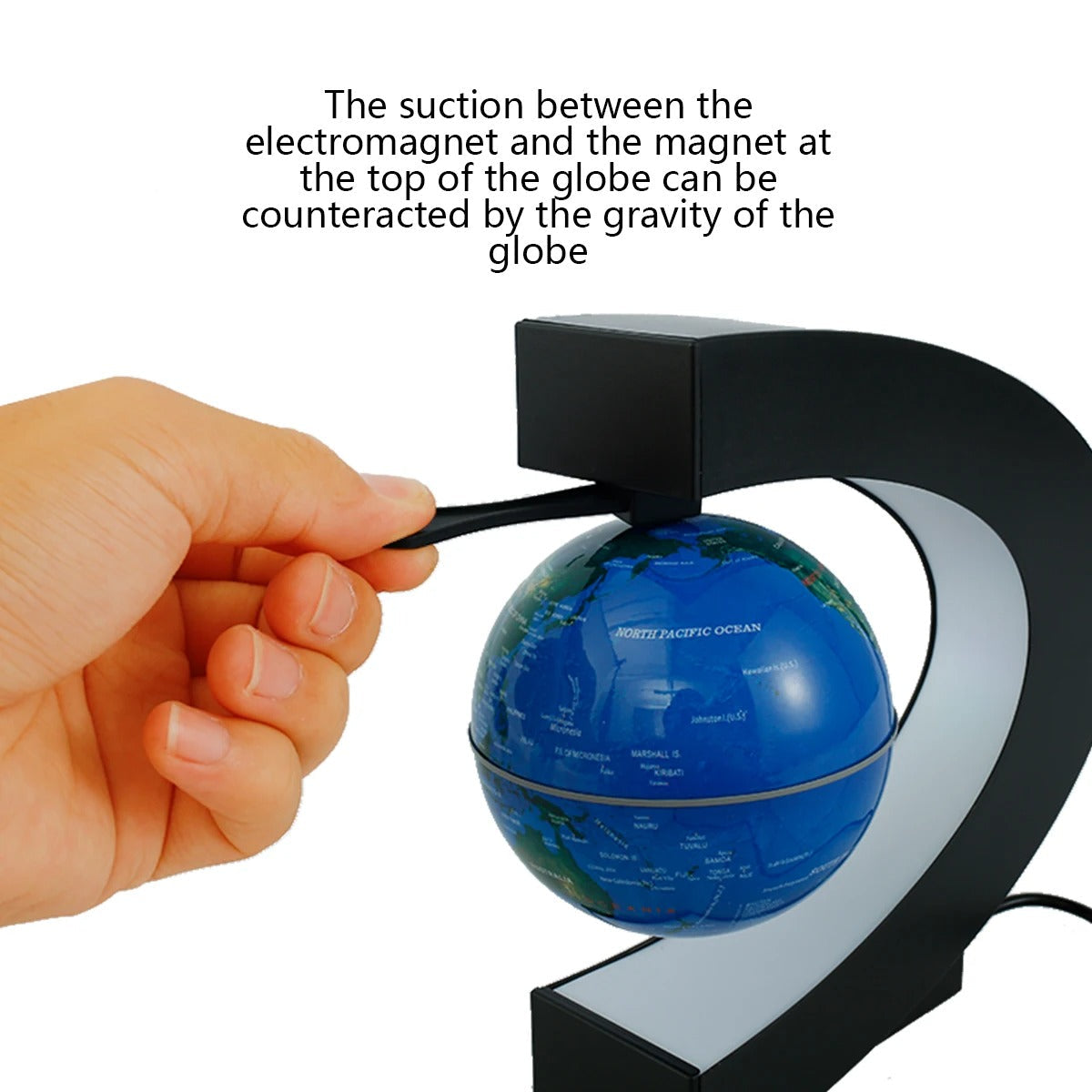 Magnetic Levitating Globe Lamp - Floating LED World Map Antigravity Desk Lamp for Home & Office Decor