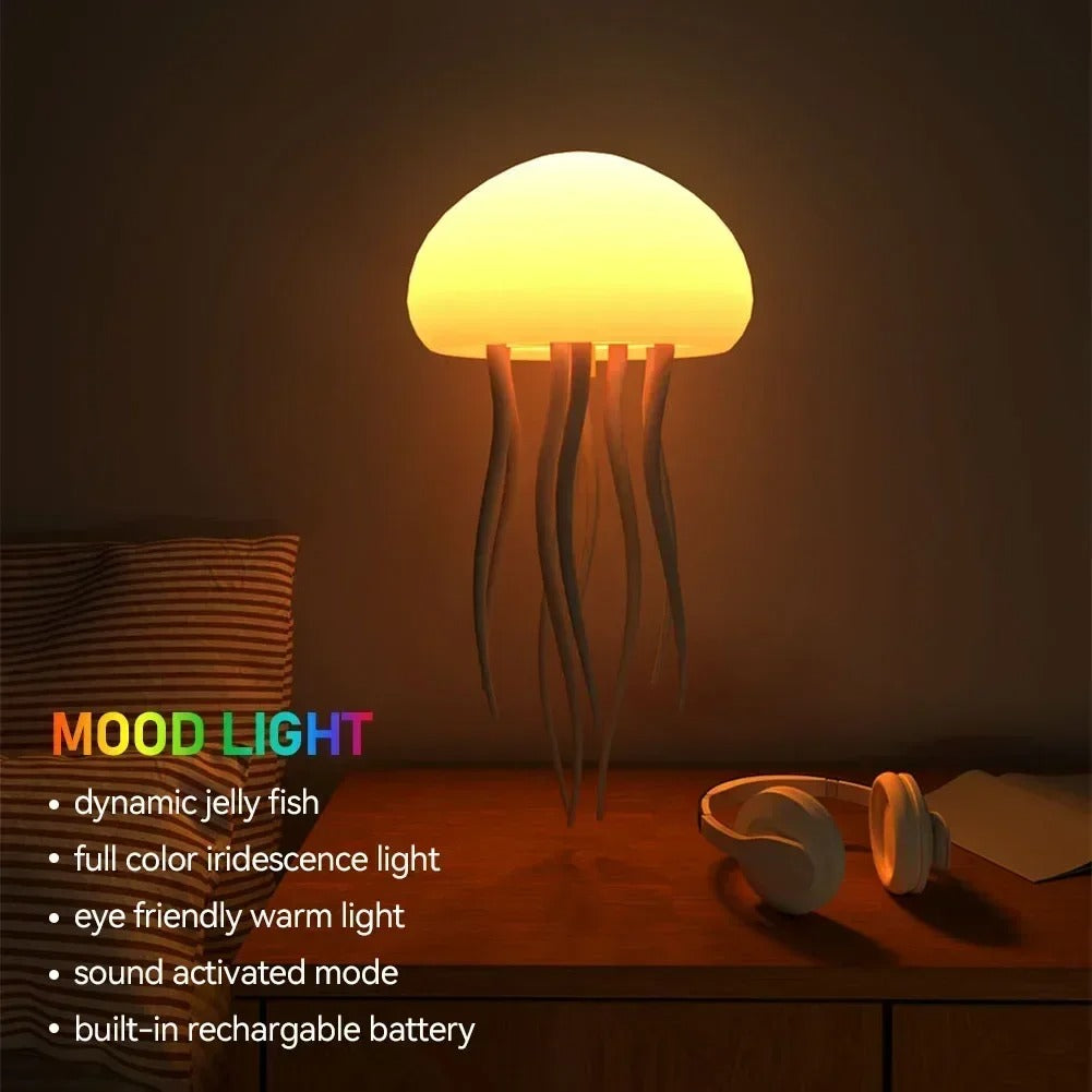 Dancing Jellyfish RGB Night Light – Colour Changing LED Mood Lamp for Bedroom, Kids Room & Home Decor