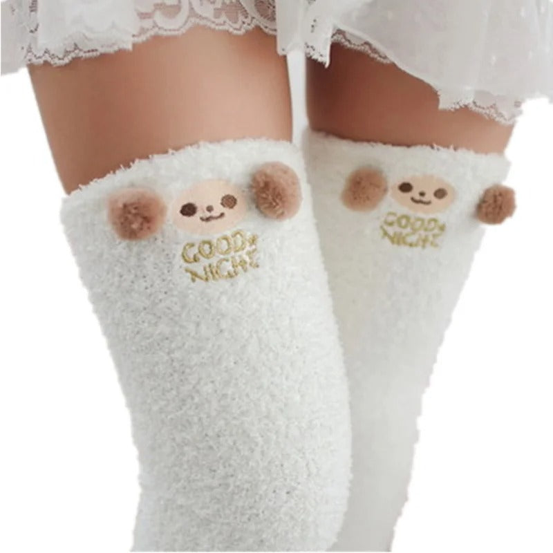 Women & Girls Knee Length Coral Fleece Warm Socks