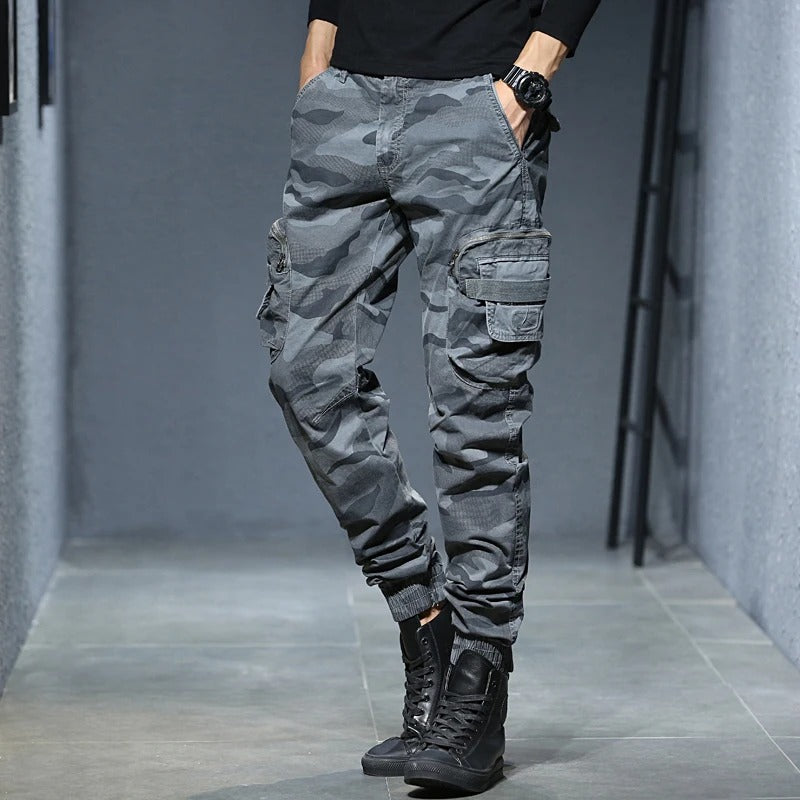 Men’s Cargo Jogger Pants – Casual Hip-Hop Multi-Pocket Streetwear Trousers