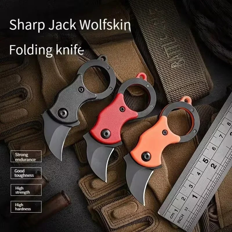 EDC Folding Pocket Knife | Fox Claw Key Chain Box Cutter for Camping & Outdoor Use