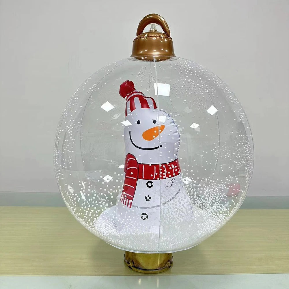 Giant Inflatable Christmas Ball with LED Light – 23.6 Inch Outdoor & Indoor Festive Bauble Decoration