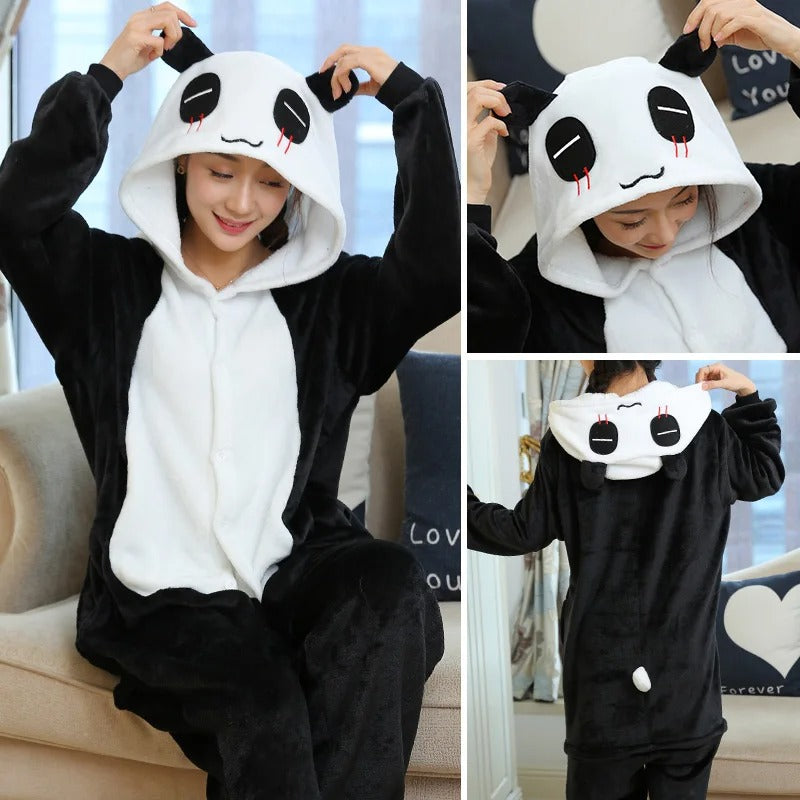 Rainbow Unicorn Kigurumi Onesie – Adorable Hooded Animal Pyjama Costume for Adults & Kids