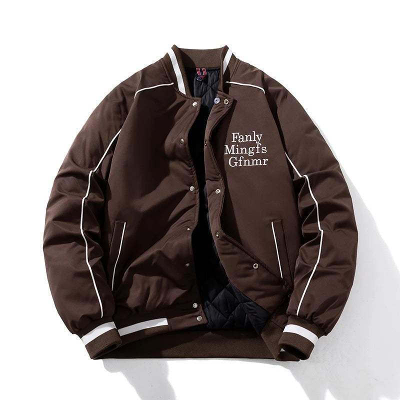 Men's Letter Print Parka Jacket – Autumn Streetwear