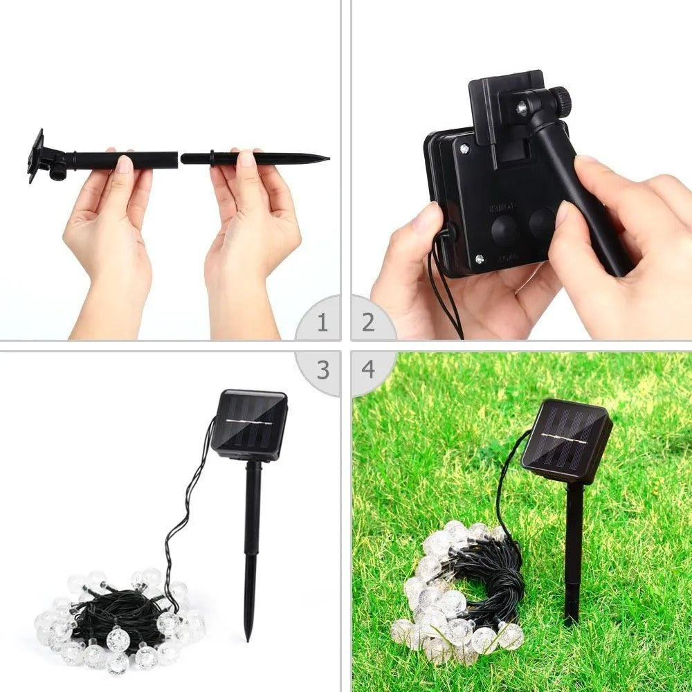 Solar LED Outdoor Fairy String Lights – 20 to 100 LED IP65 Waterproof Garden & Patio Lamps