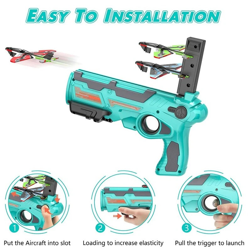 Children's Foam Ejection Aircraft – Flying Glider Launcher Toy