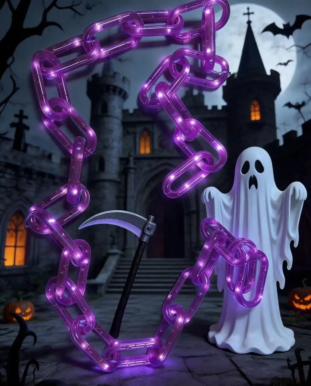 Halloween LED String Lights – Orange & Purple Decorative Fairy Lights, Waterproof Battery Powered