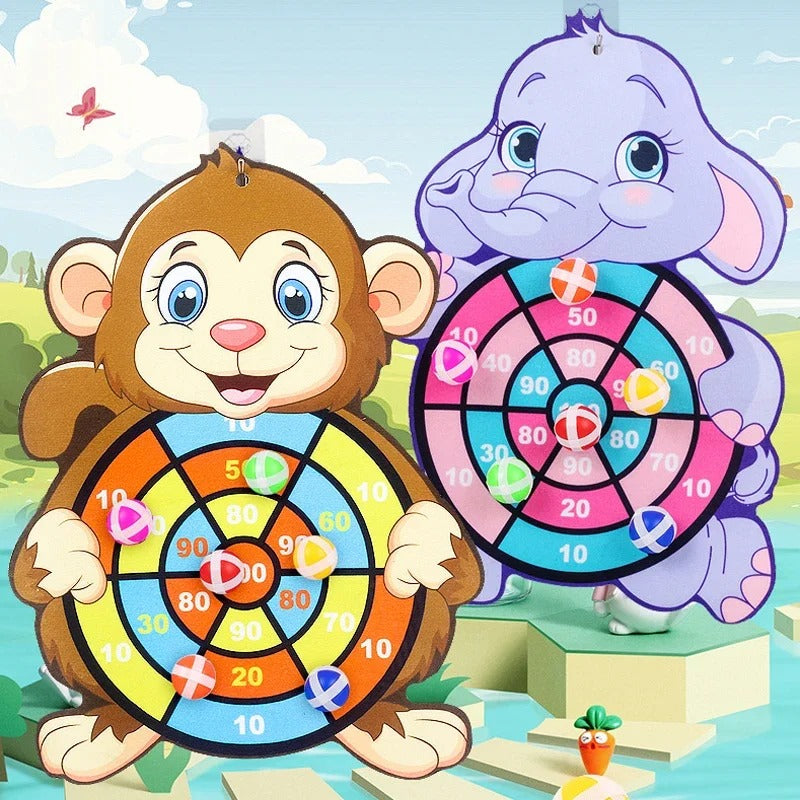 Educational Dart Board Game Toy for Kids | Safe Velcro Target Baby Toy