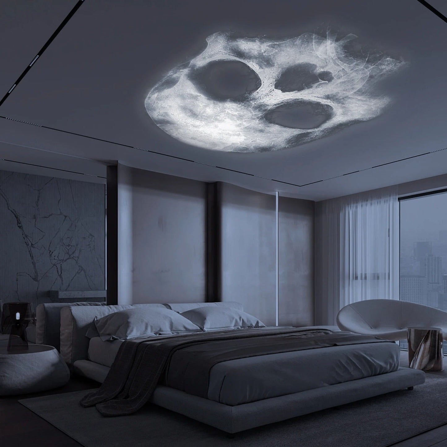 Skull Projection Lamp | USB LED Night Light for Gothic Home Decor