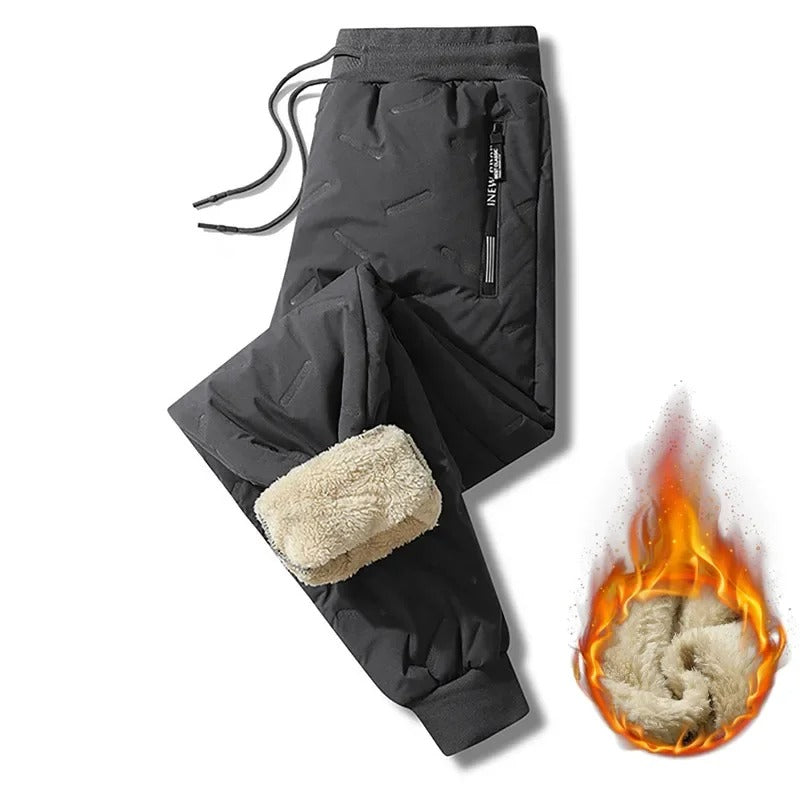 Men’s Winter Fleece Sweatpants – Plush Thick Lambswool Thermal Trousers for Cold Weather