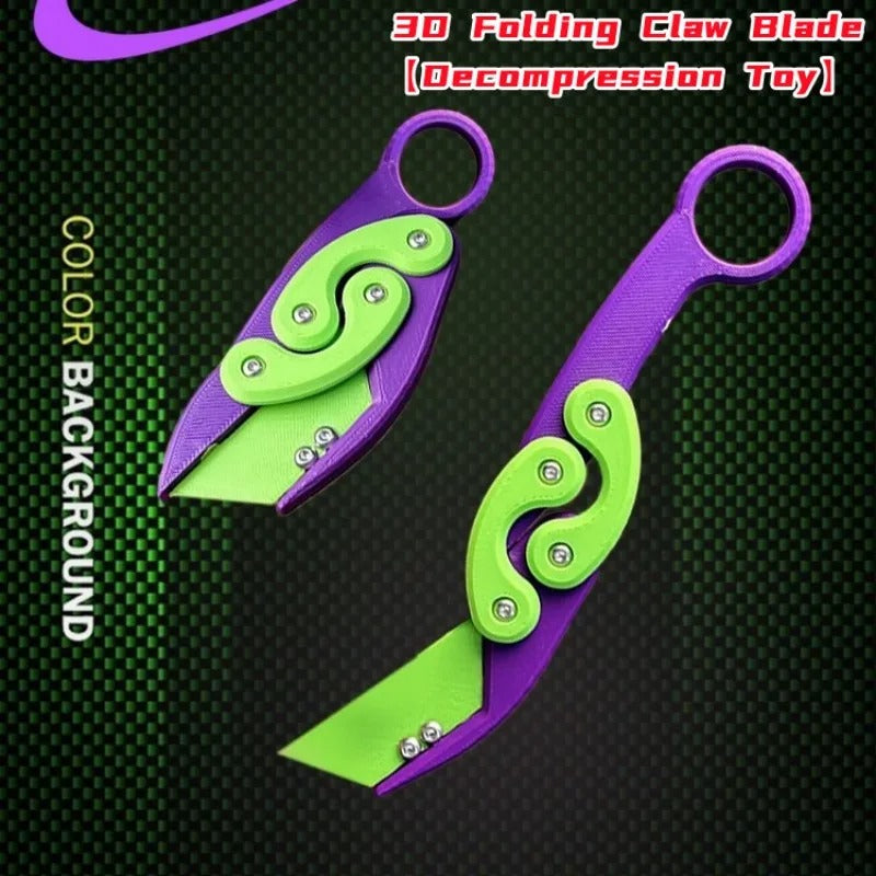 3D Printed Gravity Claw Knife Toy – Stress Relief Fidget Toy
