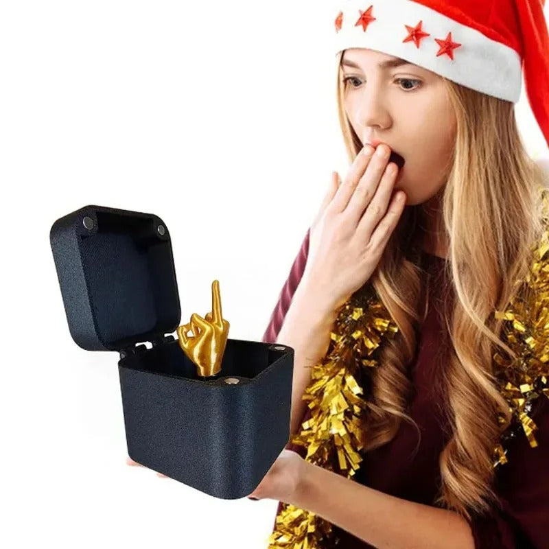 Middle Finger in a Box – Funny Novelty Desk Decoration & Gag Gift for Adults