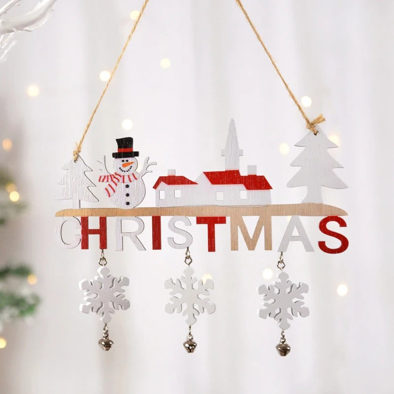 Gnome Santa Claus Wooden Hanging Ornament – Merry Christmas Tree & Wall Decoration