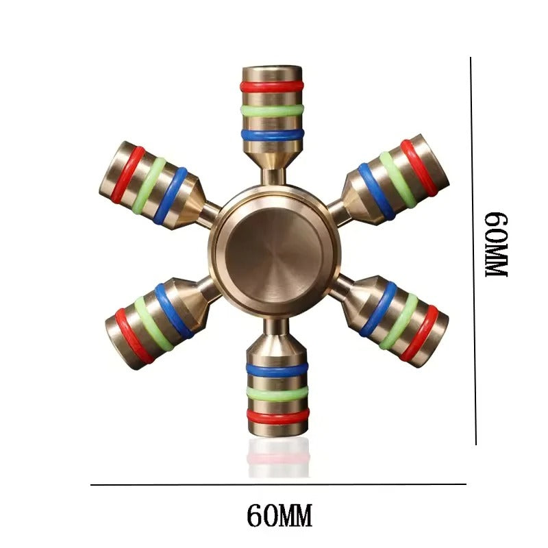 Six Cylinders Fidget Spinner - Stainless Steel Hand Spinner