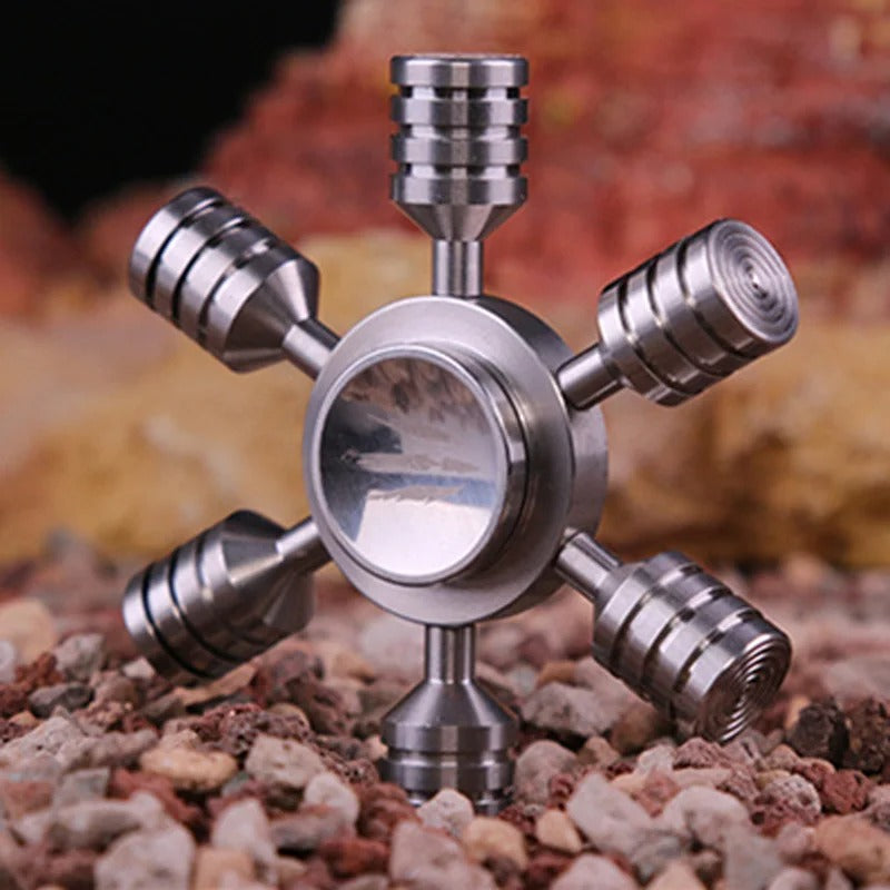 Six Cylinders Fidget Spinner - Stainless Steel Hand Spinner