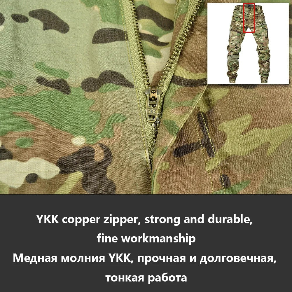Men’s Tactical Ripstop Cargo Jogger Pants – Durable Outdoor Multi-Pocket Combat Trousers