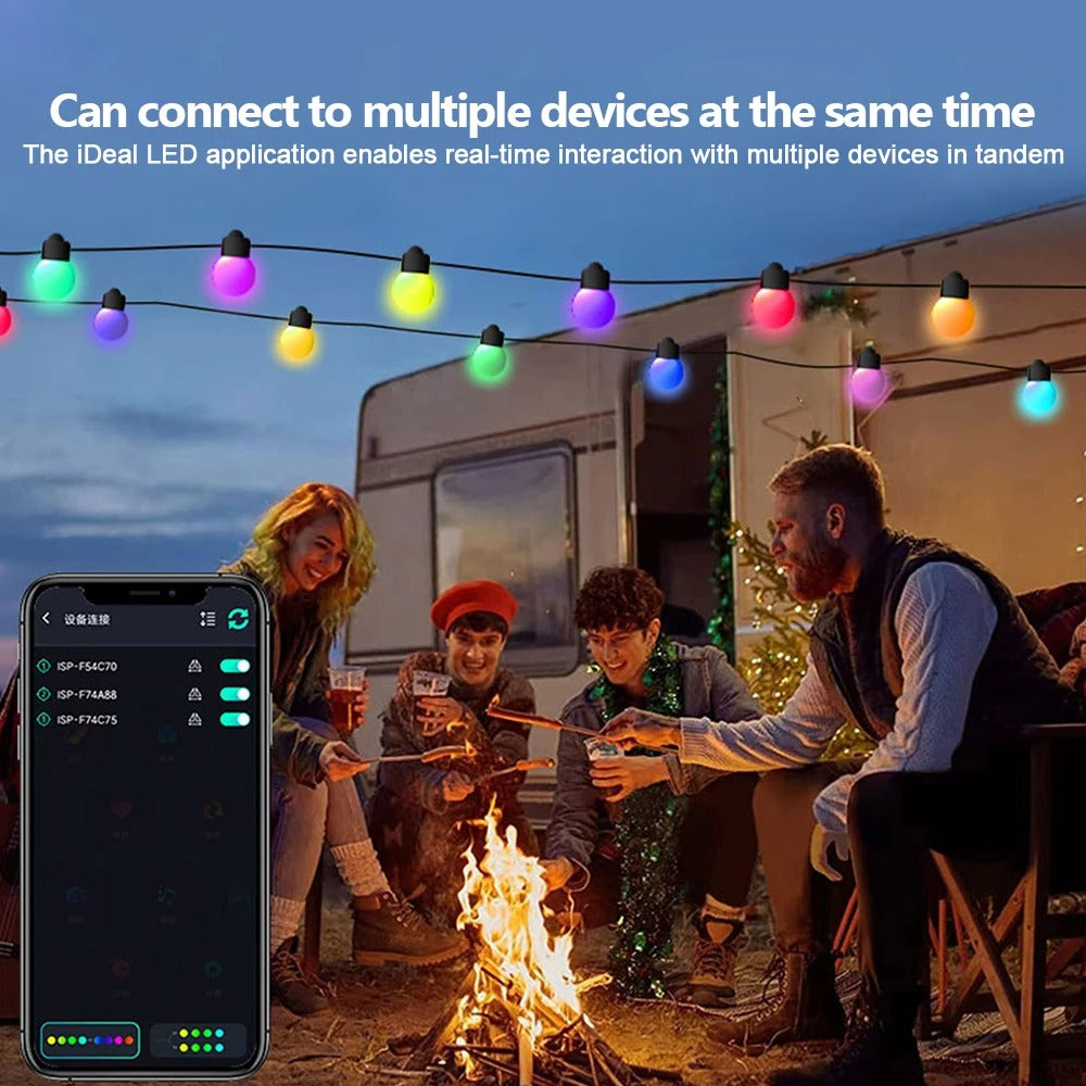 Smart APP-Controlled RGB String Lights – IP65 Waterproof with Remote | 5M/10M