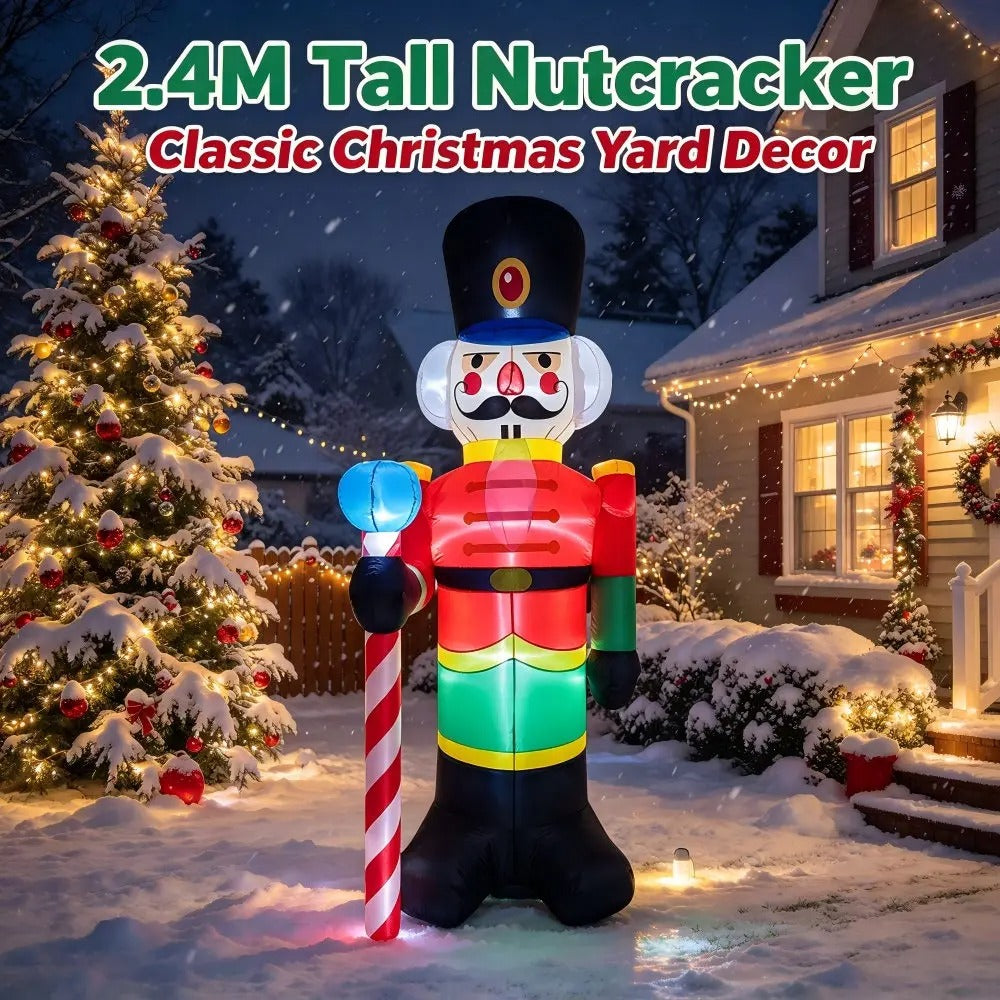 Christmas Inflatable Decoration  Suspended Elderly And Seated Elf  with Built-In LED Lights