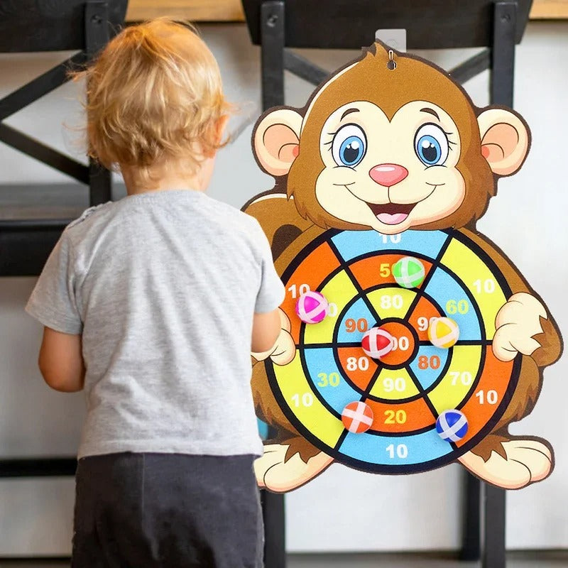 Educational Dart Board Game Toy for Kids | Safe Velcro Target Baby Toy