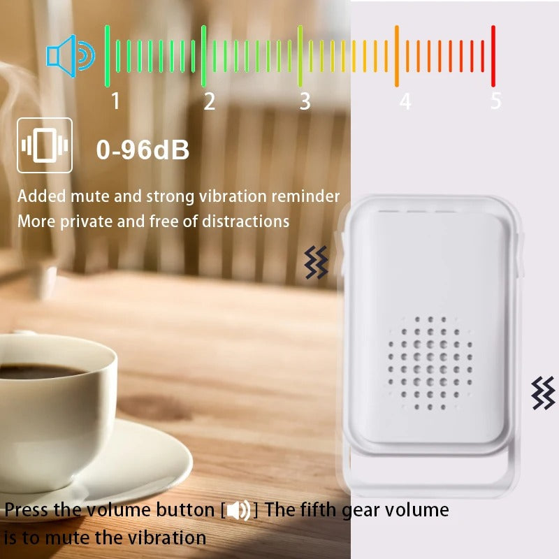 Wireless PIR Motion Sensor Doorbell – 36 Chimes, Welcome Alert & Split Induction Design