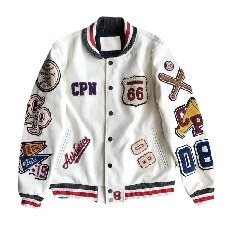 Men's Cropped Baseball Jacket – Streetwear Style