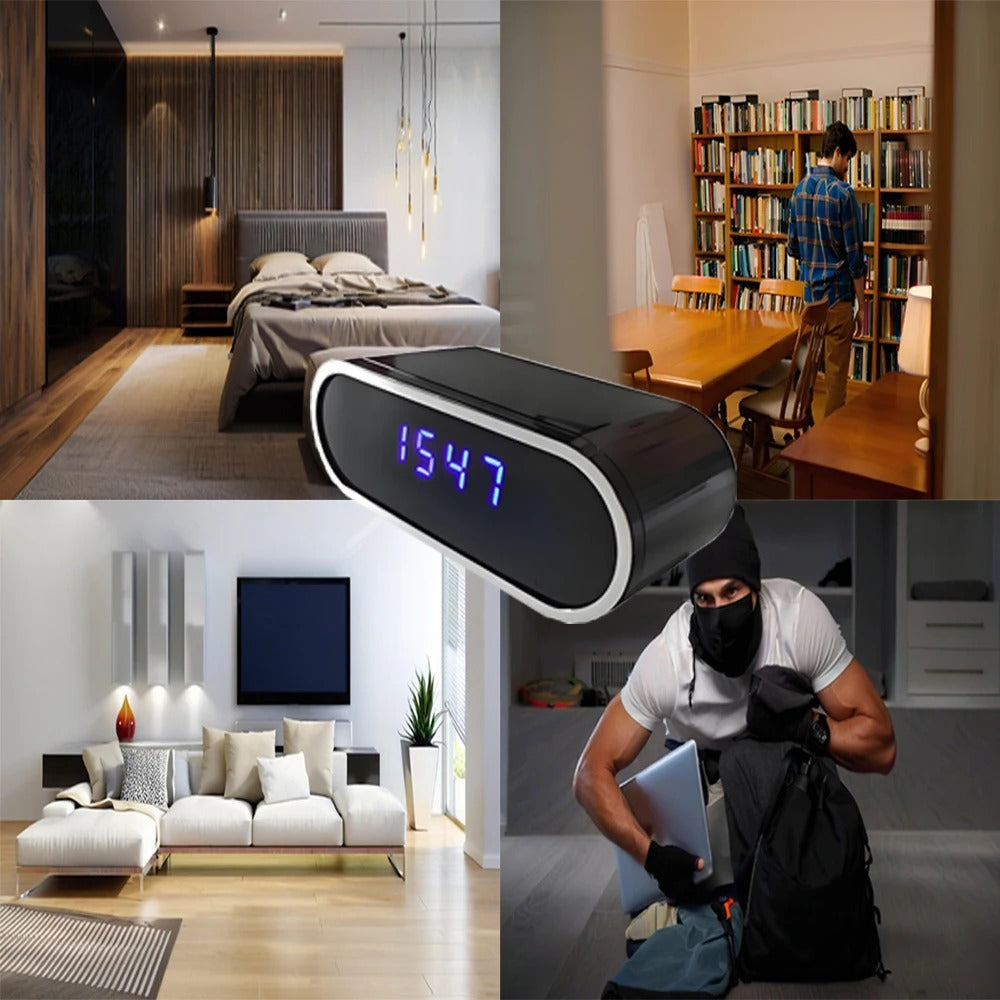 HD 1080P WiFi Clock Camera | Night Vision, Motion Detection & Remote Viewing