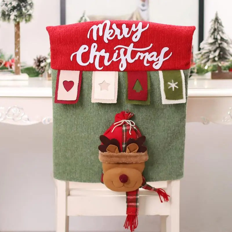 3D Cartoon Figurine Chair Cover Set – Faux Leather Seat Cushion & Back Cover for Home & Office
