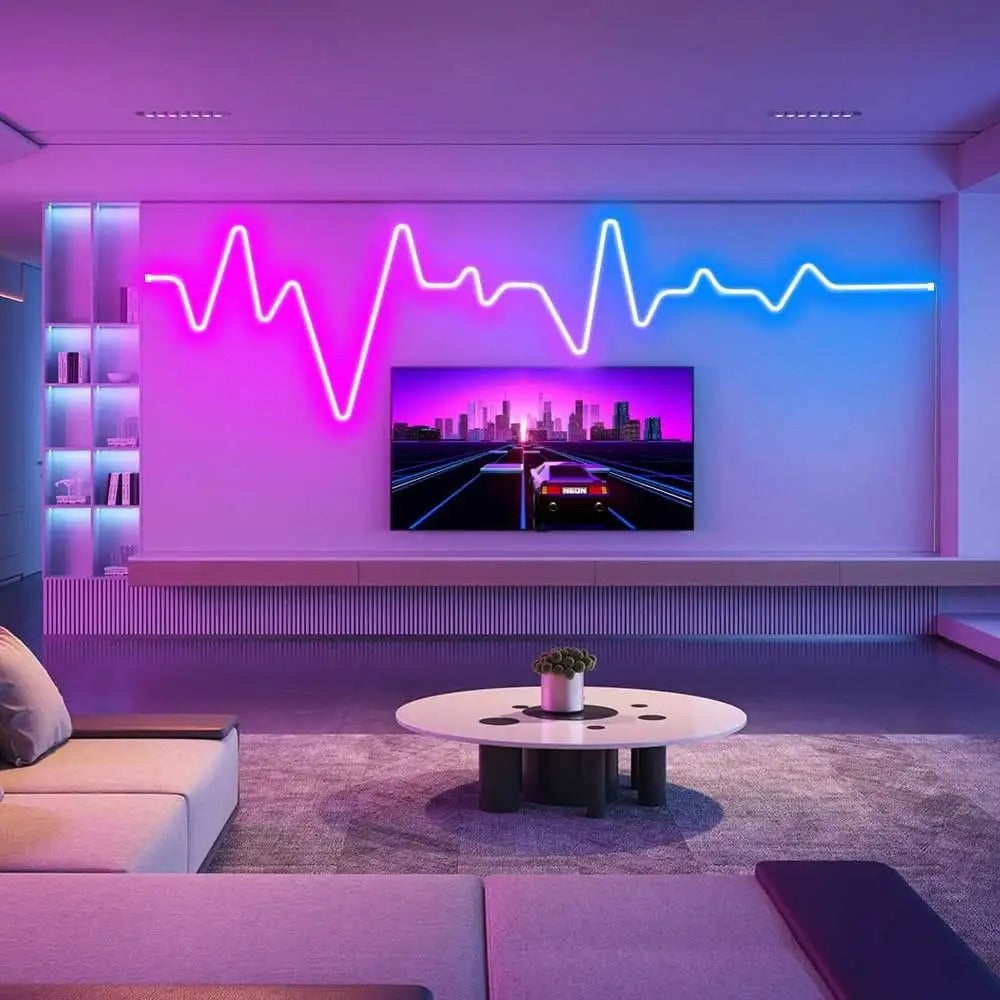 TUYA Neon LED Strip Lights – 5-24V 96LEDs/M Silicone Neon Rope Light with Music Sync & App Control