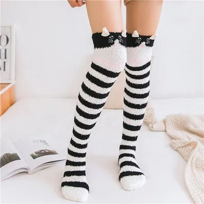 Women & Girls Knee Length Coral Fleece Warm Socks