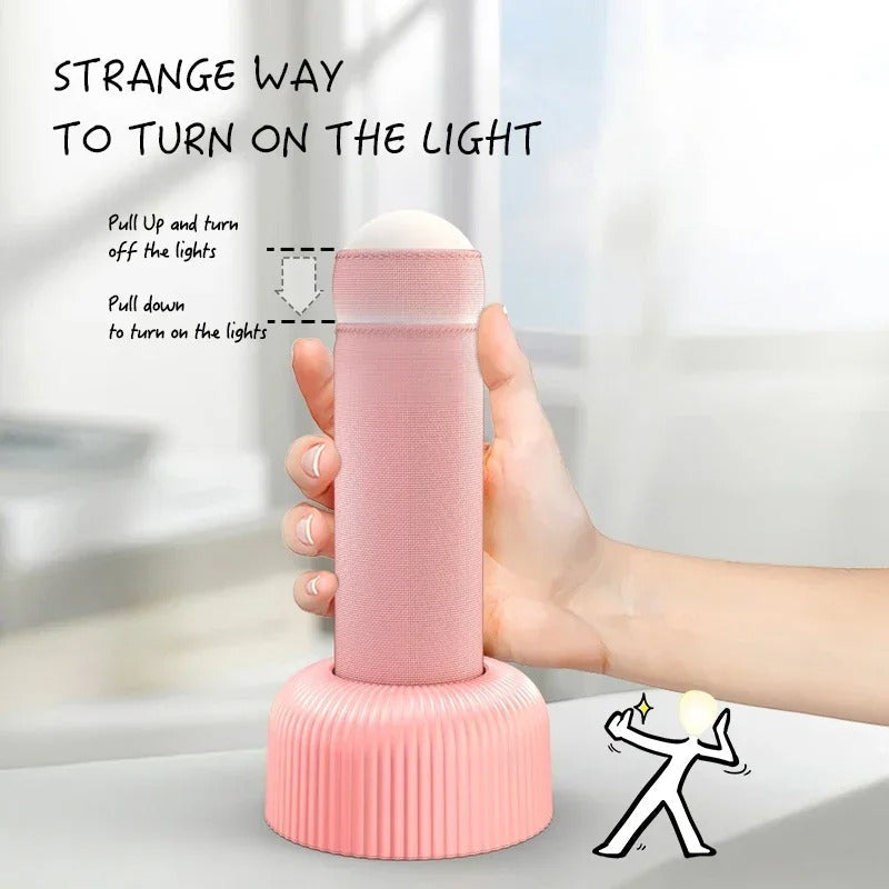 Rechargeable Table Sleep Night Lamp – Hand Pull Switch LED Bedside Light for Bedroom & Nursery