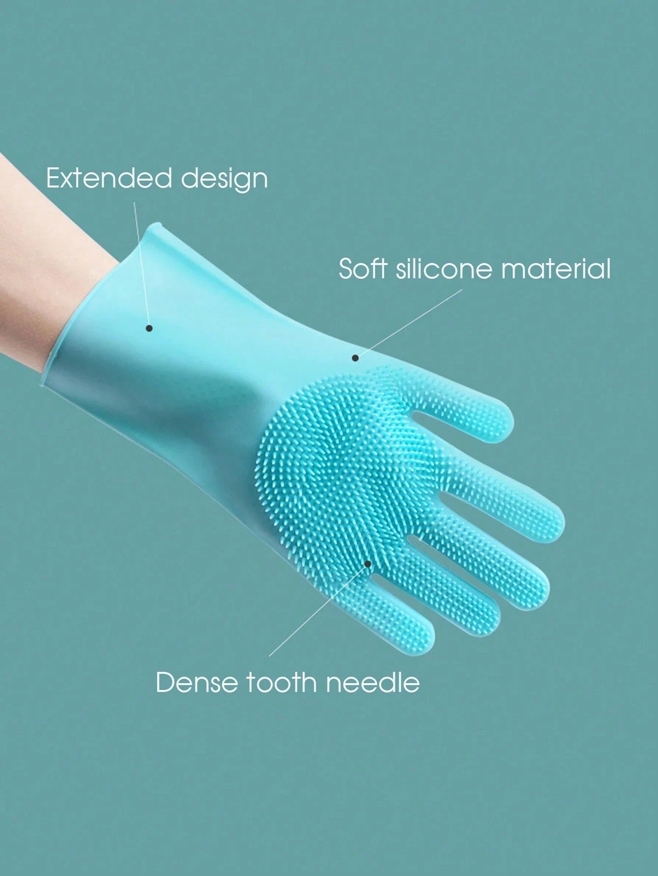 Silicone Pet Bath Brush Gloves – Dog & Cat Grooming Mitt with Massage Bristles