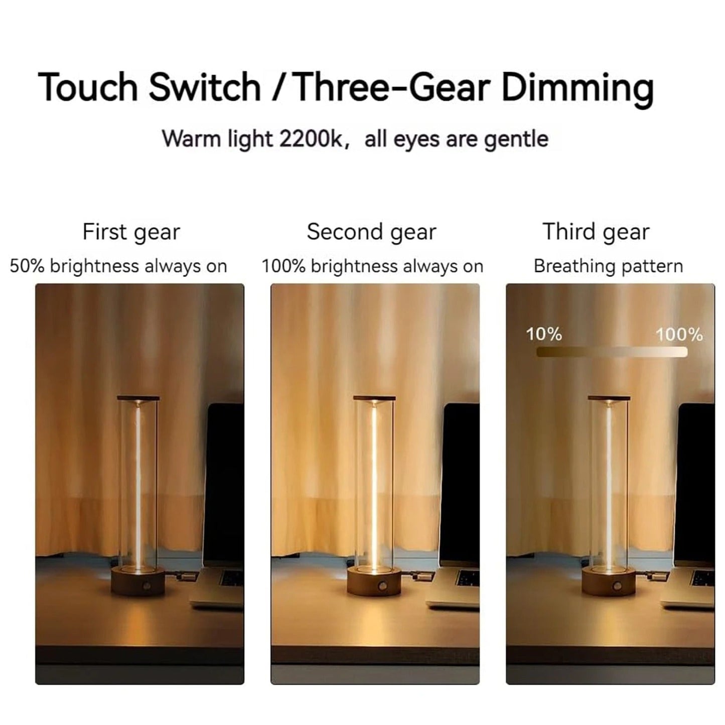 Cordless Portable LED Magnetic Table Lamp – Rechargeable Wireless Desk Light for Home & Office
