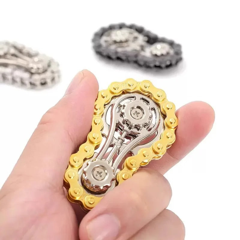 Metal Chain Flywheel Fingertip Gyro Spinner – Anti-Stress Fidget Toy | ADHD & Anxiety Relief
