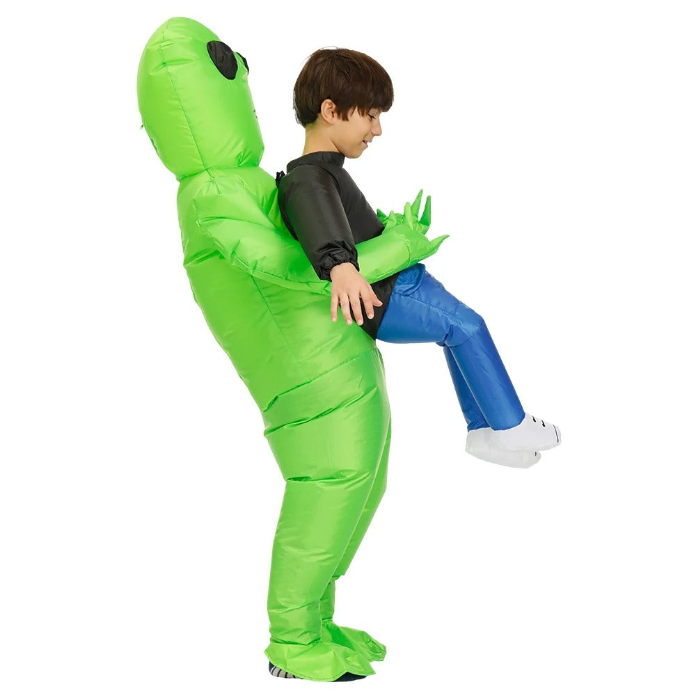 Inflatable Alien ET Costume – Giant Blow-Up Suit for Adults & Kids