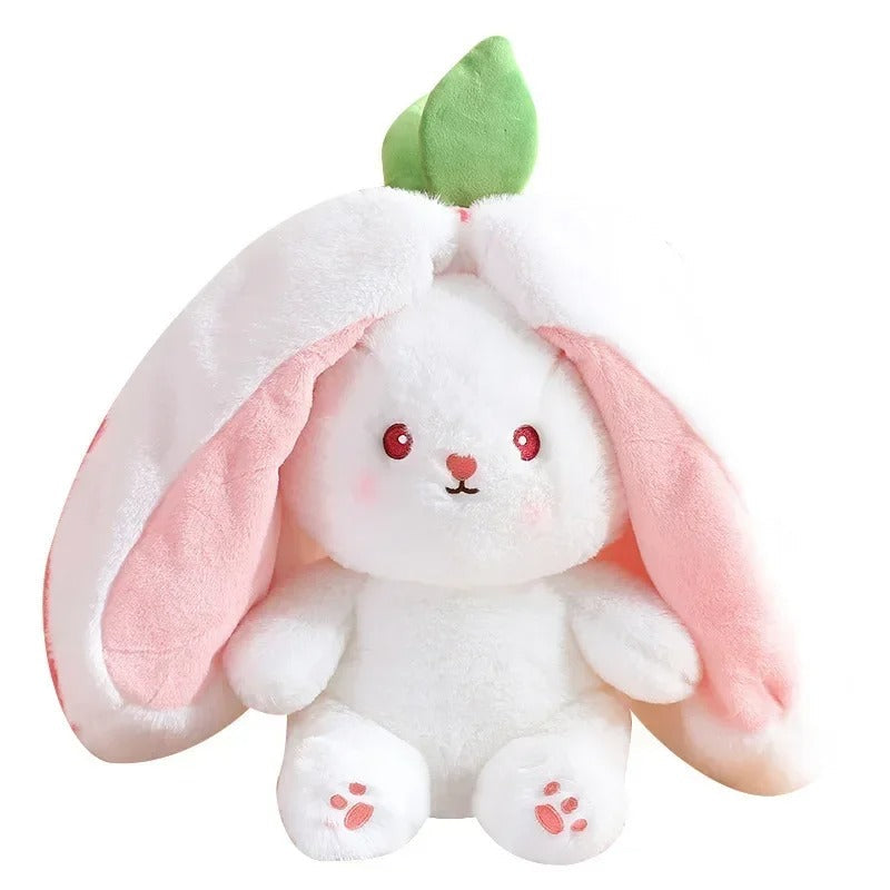 Strawberry Turn Into Rabbit Plush Toy – Reversible Kawaii Stuffed Animal for Kids & Collectors