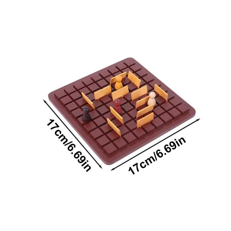 Wooden Checkers Board Game – Classic Two-Player Strategy Game for Family & Friends