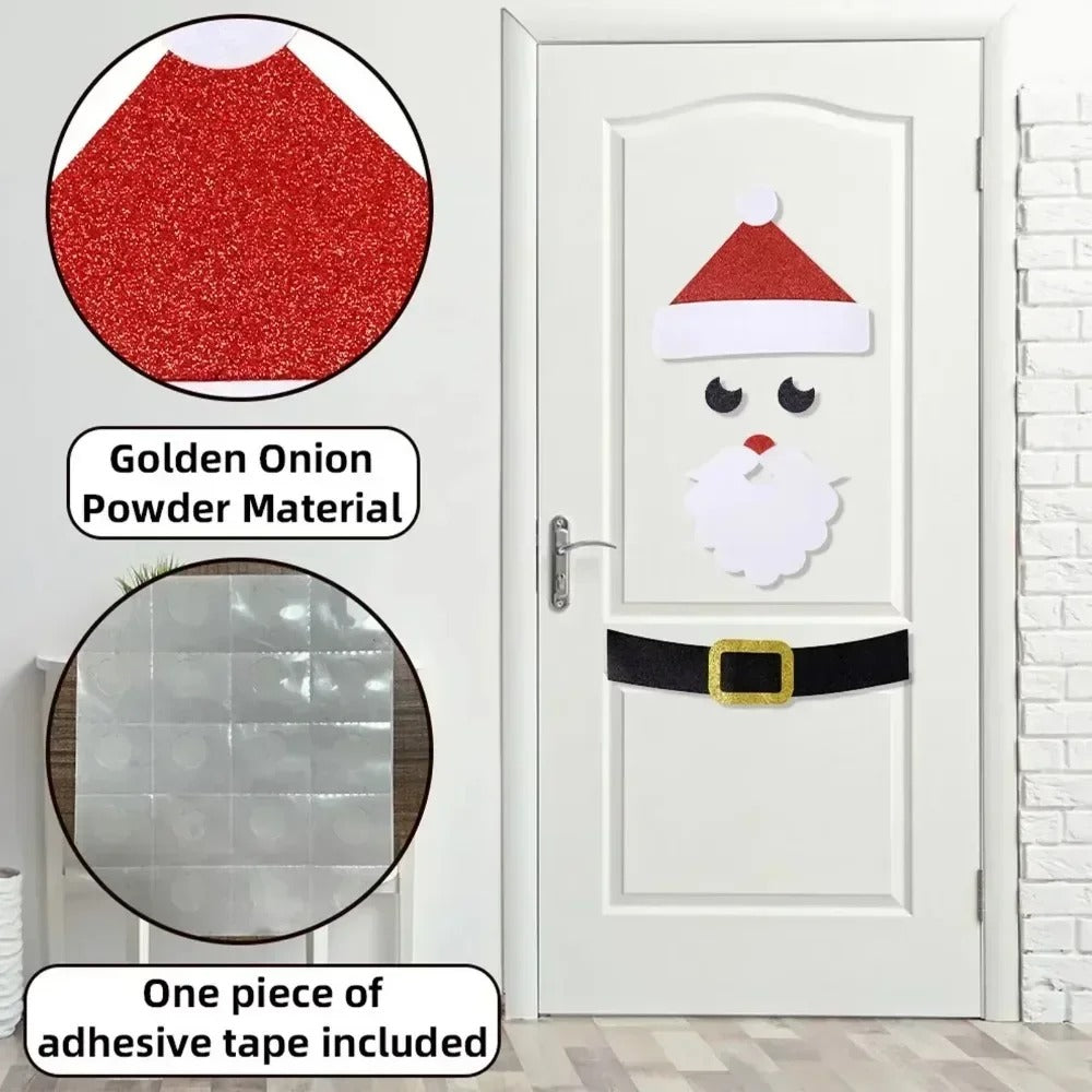 Christmas Door & Window Stickers – Festive Wall Decals for Holiday Home Decoration