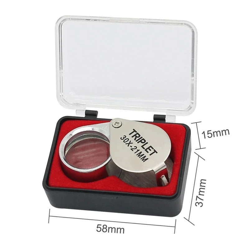 10-30X Pocket Loupe Magnifier | Portable Jewellery & Gem Magnifying Glass