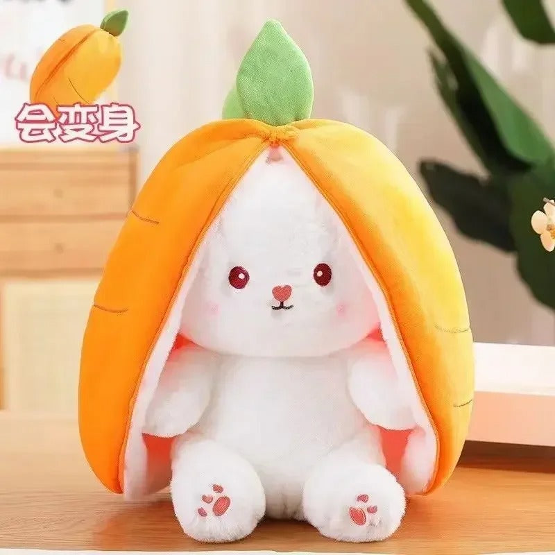 Strawberry Turn Into Rabbit Plush Toy – Reversible Kawaii Stuffed Animal for Kids & Collectors