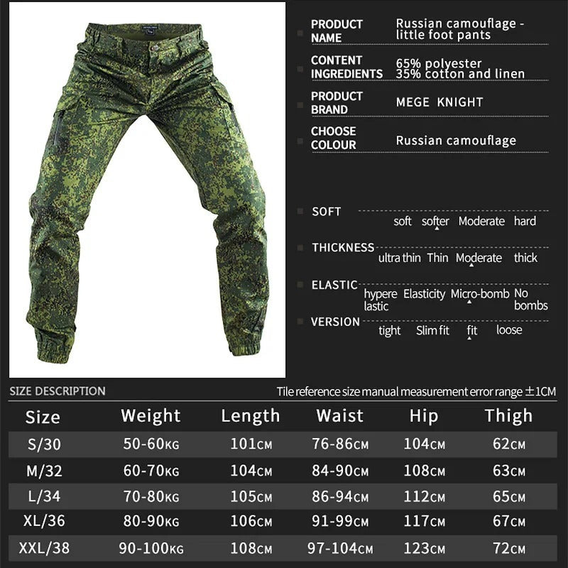 Men’s Tactical Ripstop Cargo Jogger Pants – Durable Outdoor Multi-Pocket Combat Trousers