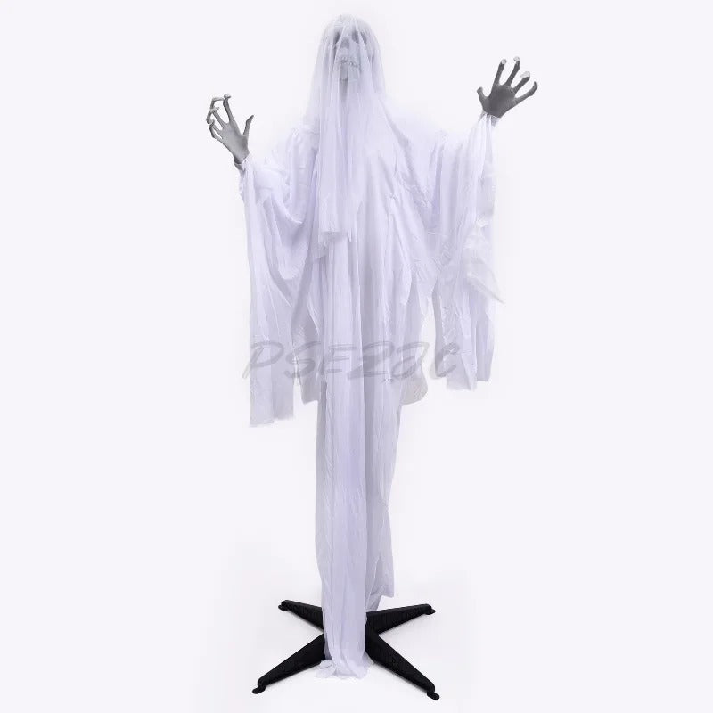 Halloween 1.7m Voice Controlled Luminous Swinging Ghost – Sound Activated Standing Decoration & Party Prop