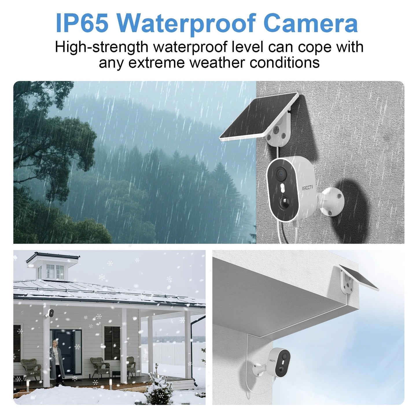 ARCCTV 4MP Solar WiFi Security Camera – Color Night Vision & Two-Way Audio