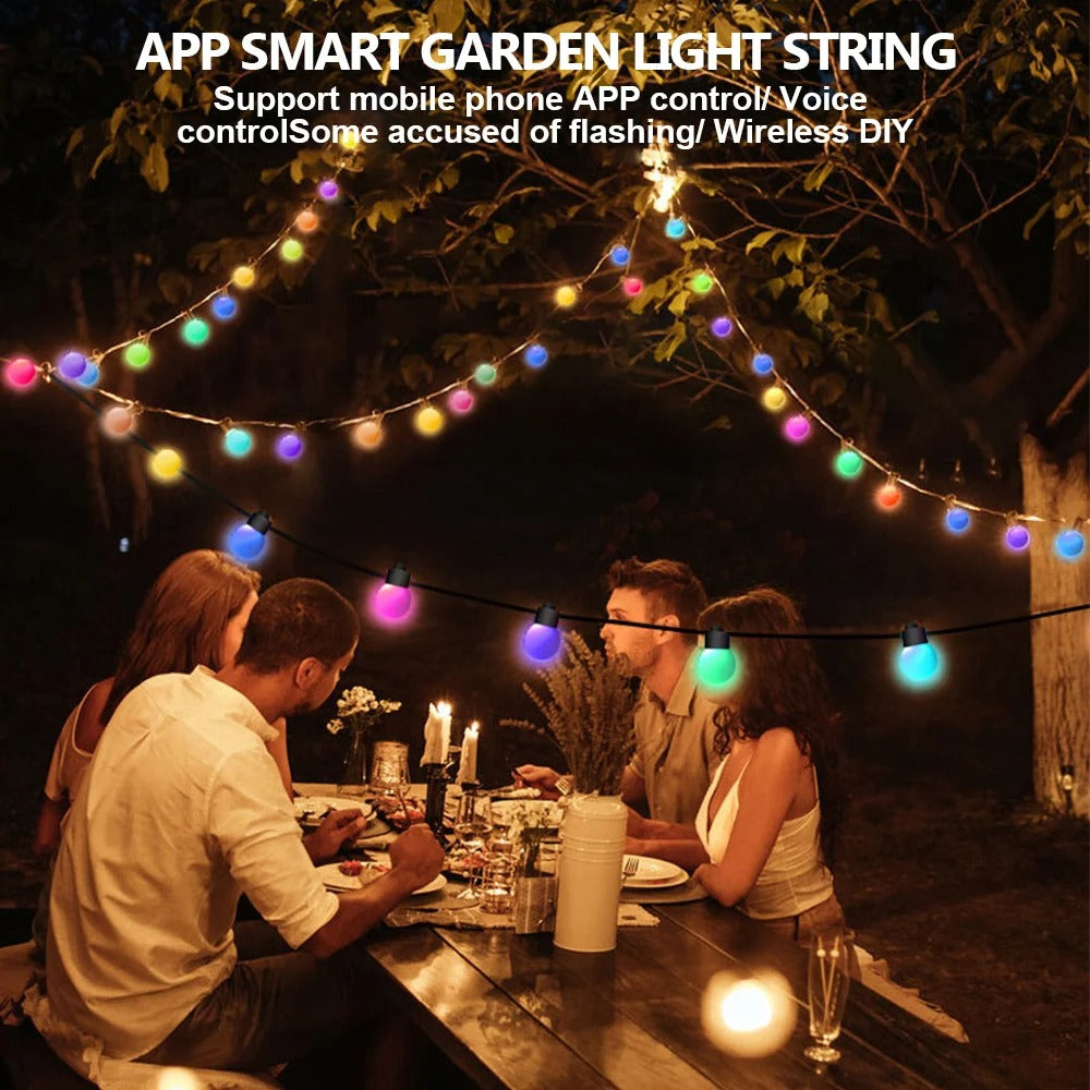 Smart APP-Controlled RGB String Lights – IP65 Waterproof with Remote | 5M/10M