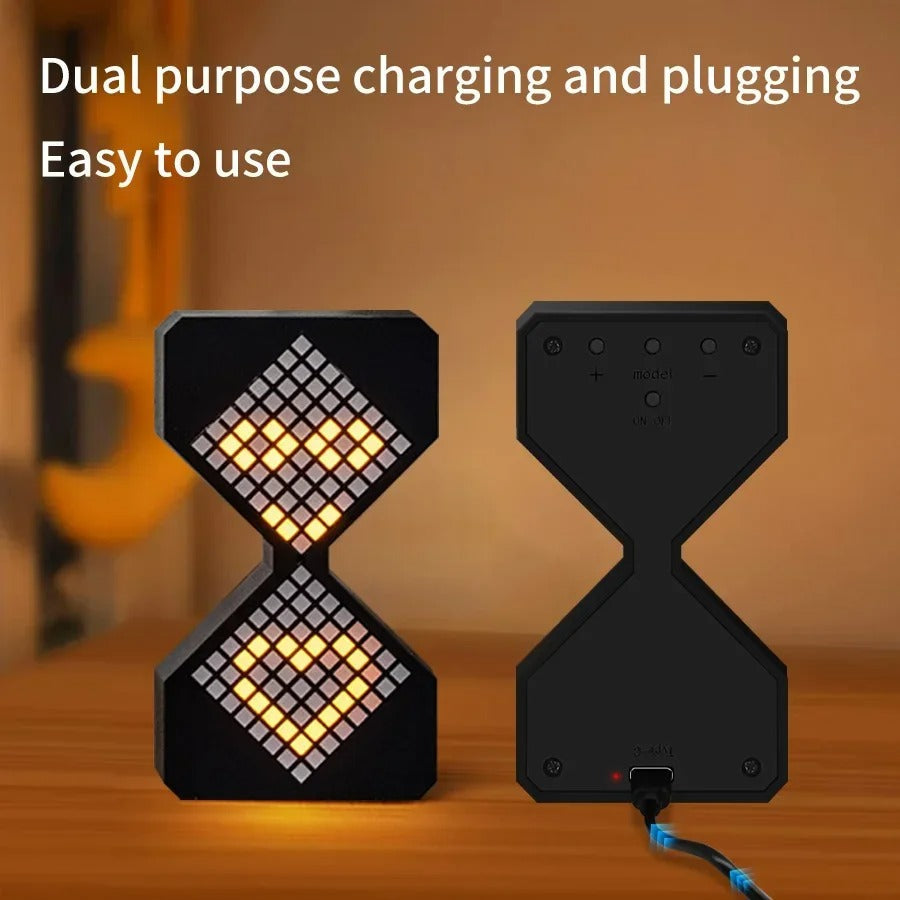 Creative 3D Hourglass LED Night Light with Electronic Timer