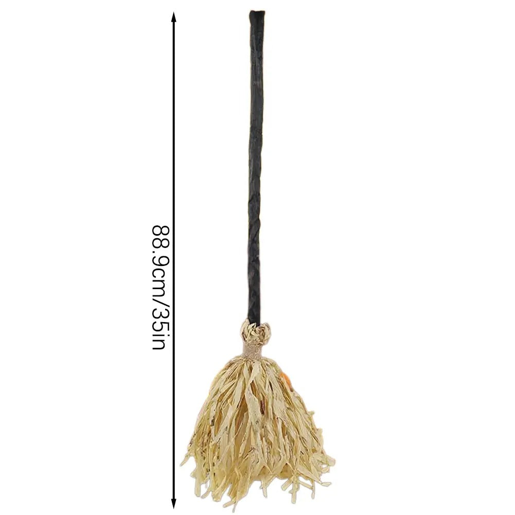 Floating Witch's Brooms – Animated Halloween Broomstick with Lights & Spooky Sounds