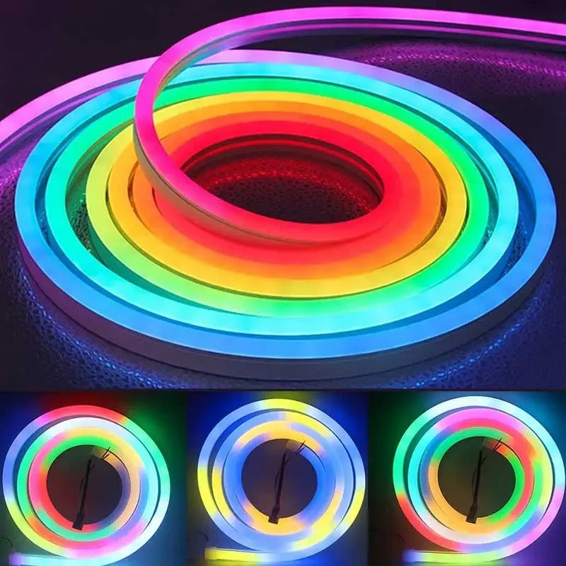 TUYA Neon LED Strip Lights – 5-24V 96LEDs/M Silicone Neon Rope Light with Music Sync & App Control