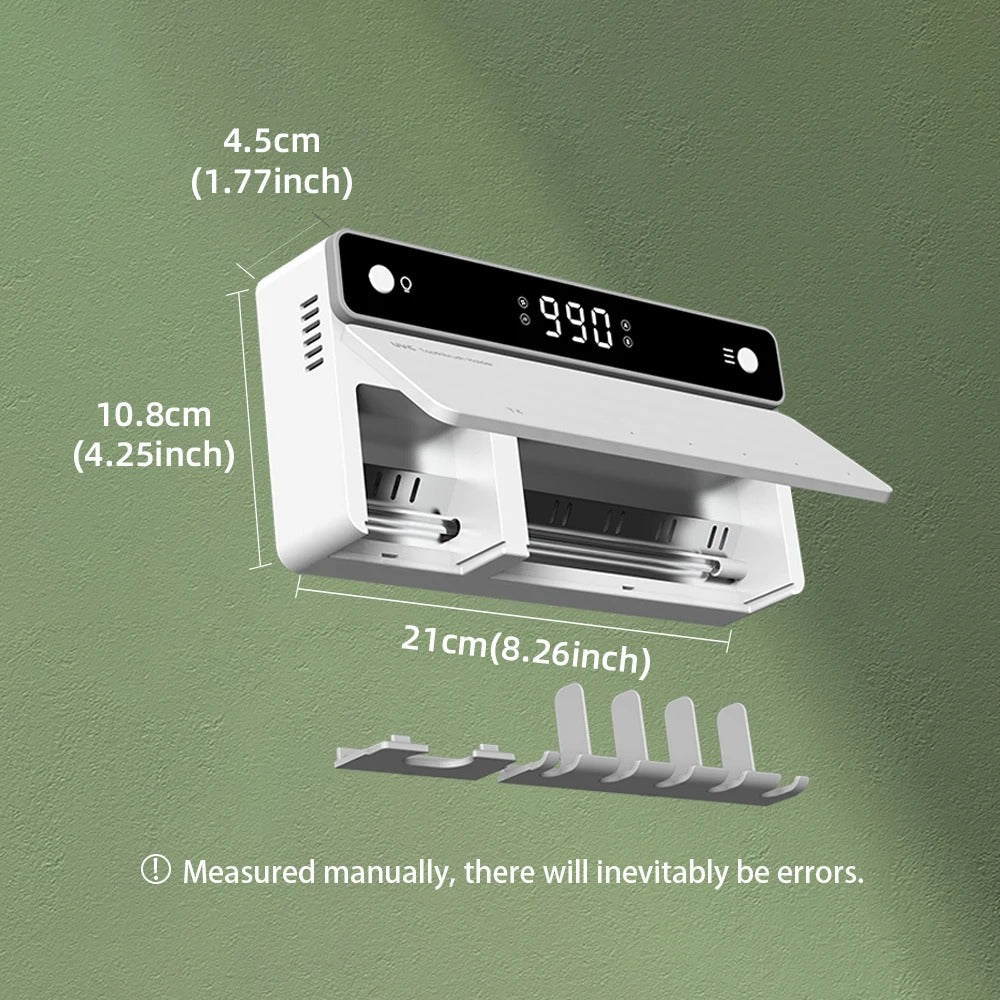 Toothbrush Holder – Rechargeable UV Sterilizer with Fast Drying & LED Display